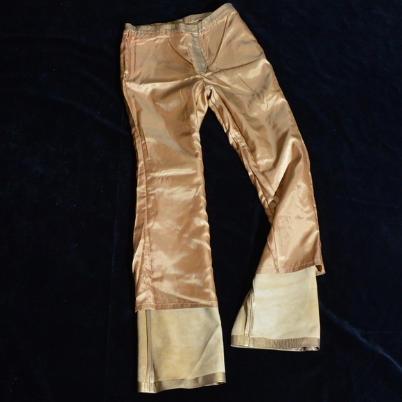 GOLD leather Michael Kors pants size4 boho western - Picture 7 of 7